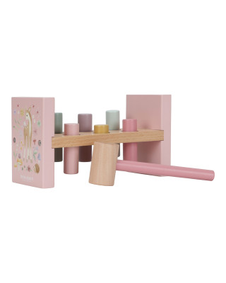 LITTLE DUTCH. Ξύλινο παιχνίδι αντιστοίχισης με σφυρί Fairy Garden FSC