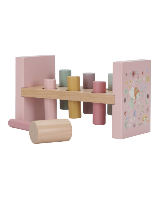 LITTLE DUTCH. Ξύλινο παιχνίδι αντιστοίχισης με σφυρί Fairy Garden FSC