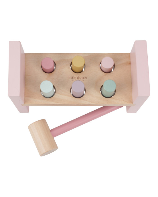 LITTLE DUTCH. Ξύλινο παιχνίδι αντιστοίχισης με σφυρί Fairy Garden FSC