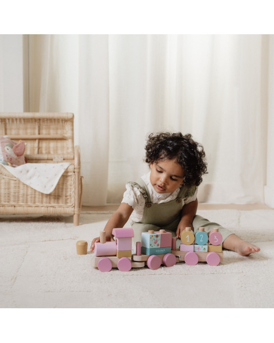 LITTLE DUTCH. Ξύλινο τρενάκι με άσκηση λεπτής κίνησης Fairy Garden FSC