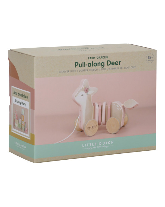 LITTLE DUTCH. Ξύλινη τρεχαλίτσα κινούμενο ελαφάκι Fairy Garden FSC