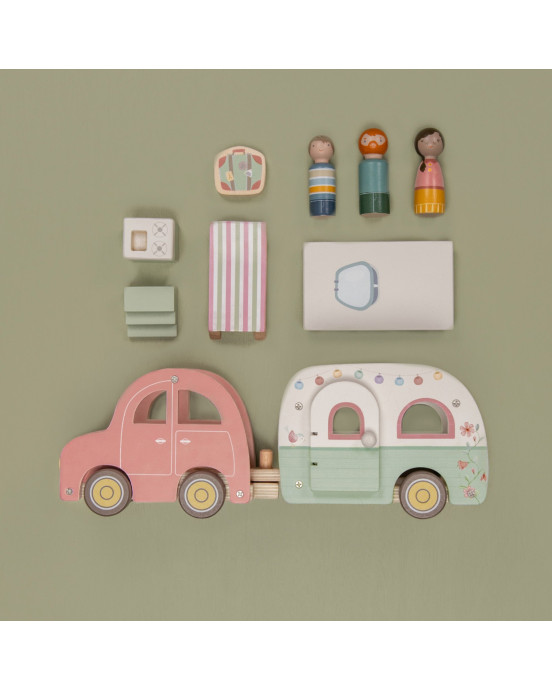 LITTLE DUTCH. Ξύλινο αυτοκινητάκι με τροχόσπιτο FSC