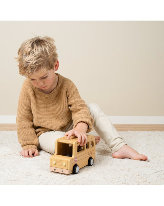 LITTLE DUTCH. Ξύλινο σετ σχολικό λεωφορείο FSC