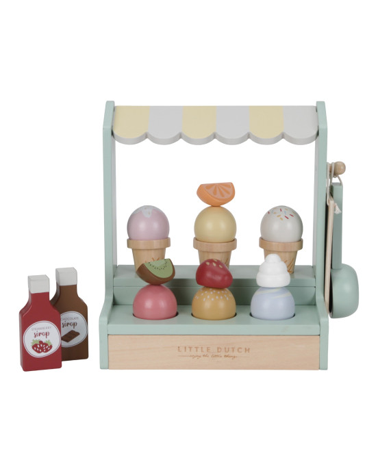 LITTLE DUTCH. Ξύλινο σετ παιχνιδιού παγωτατζίδικο FSC