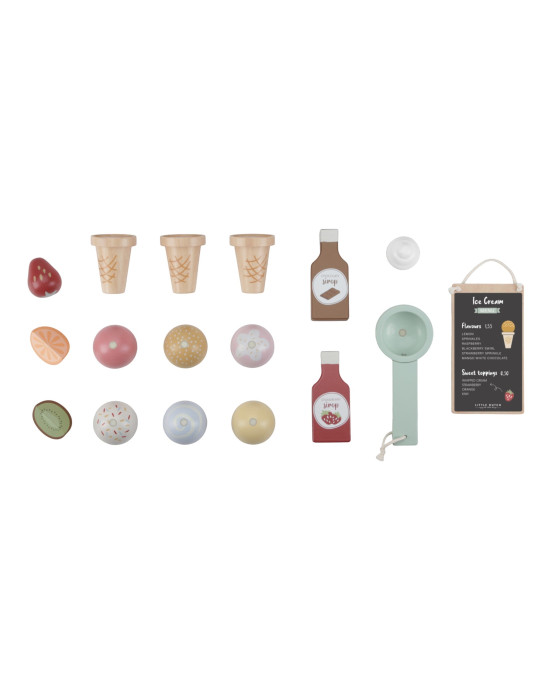 LITTLE DUTCH. Ξύλινο σετ παιχνιδιού παγωτατζίδικο FSC