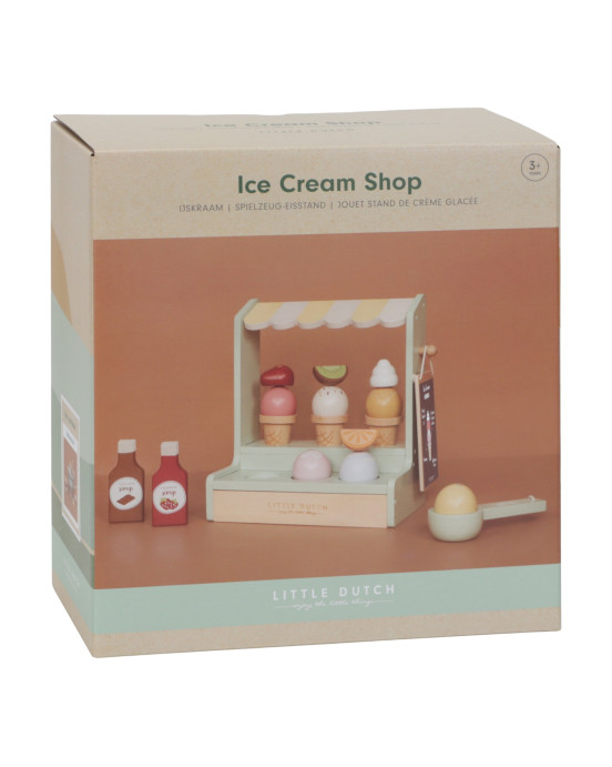 LITTLE DUTCH. Ξύλινο σετ παιχνιδιού παγωτατζίδικο FSC