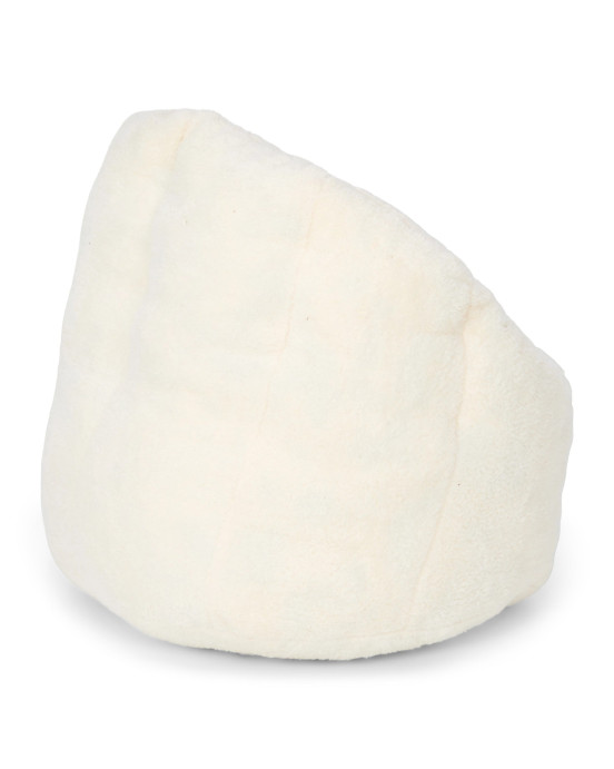 LITTLE DUTCH. Υφασμάτινη παιδική πολυθρόνα-πουφ teddy - λευκό