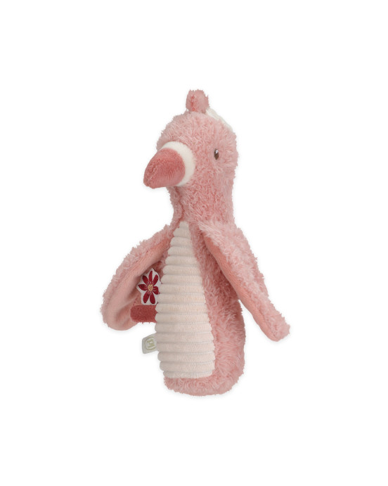LITTLE DUTCH. Υφασμάτινη κουδουνίστρα Flamingo GRS