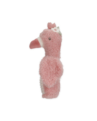 LITTLE DUTCH. Υφασμάτινη κουδουνίστρα Flamingo GRS