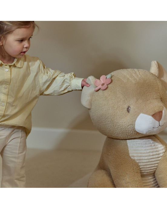 LITTLE DUTCH. Υφασμάτινο λιονταράκι με λουλουδάκι Safari Friends 60εκ. GRS