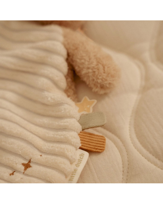 LITTLE DUTCH. Υφασμάτινο ανάγλυφο ντουντού κουνελάκι Newborn Naturals GRS