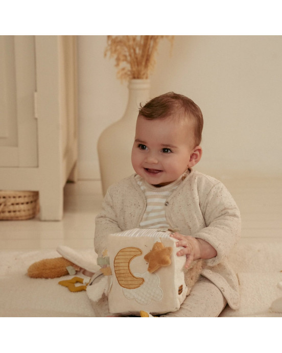 LITTLE DUTCH. Υφασμάτινος κύβος δραστηριοτήτων Newborn Naturals GRS
