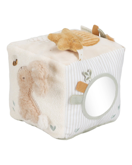 LITTLE DUTCH. Υφασμάτινος κύβος δραστηριοτήτων Newborn Naturals GRS