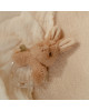 LITTLE DUTCH. Υφασμάτινη κουδουνίστρα κουνελάκι με κρίκο Newborn Naturals GRS