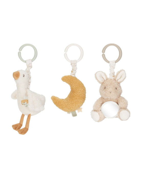 LITTLE DUTCH. Υφασμάτινα κρεμαστά παιχνίδια δραστηριοτήτων Newborn Naturals GRS