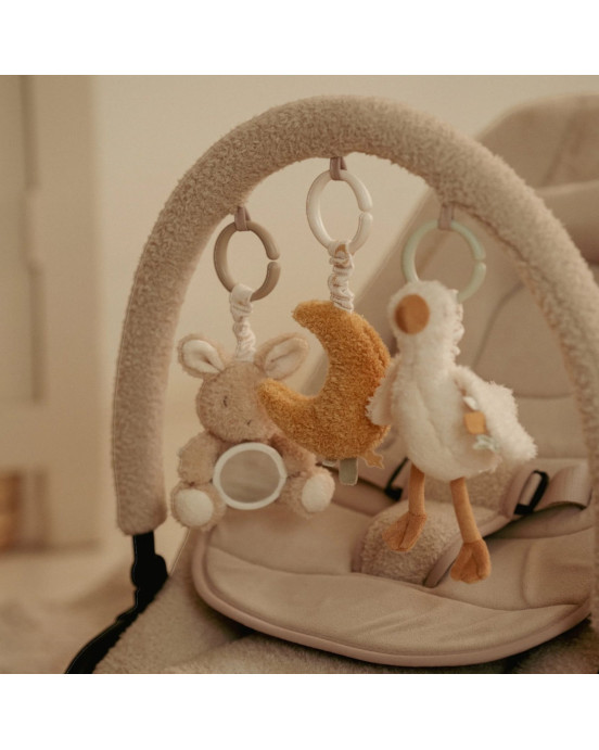 LITTLE DUTCH. Υφασμάτινα κρεμαστά παιχνίδια δραστηριοτήτων Newborn Naturals GRS