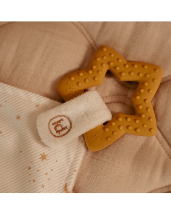 LITTLE DUTCH. Υφασμάτινο ντουντού με μασητικό Newborn Naturals GRS