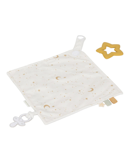 LITTLE DUTCH. Υφασμάτινο ντουντού με μασητικό Newborn Naturals GRS