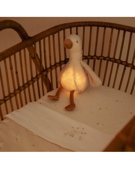 LITTLE DUTCH. Υφασμάτινη χήνα με φωτισμό, λευκούς ήχους & μουσική - επαναφορτιζόμενη