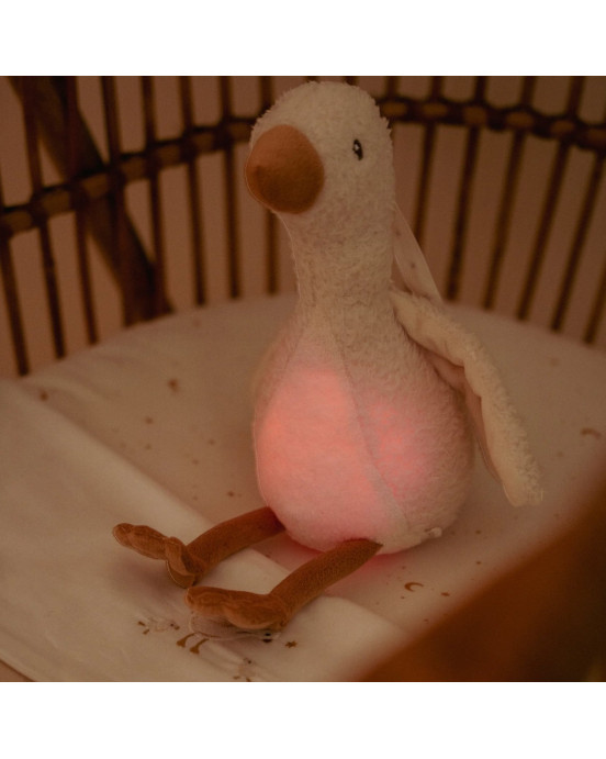 LITTLE DUTCH. Υφασμάτινη χήνα με φωτισμό, λευκούς ήχους & μουσική - επαναφορτιζόμενη