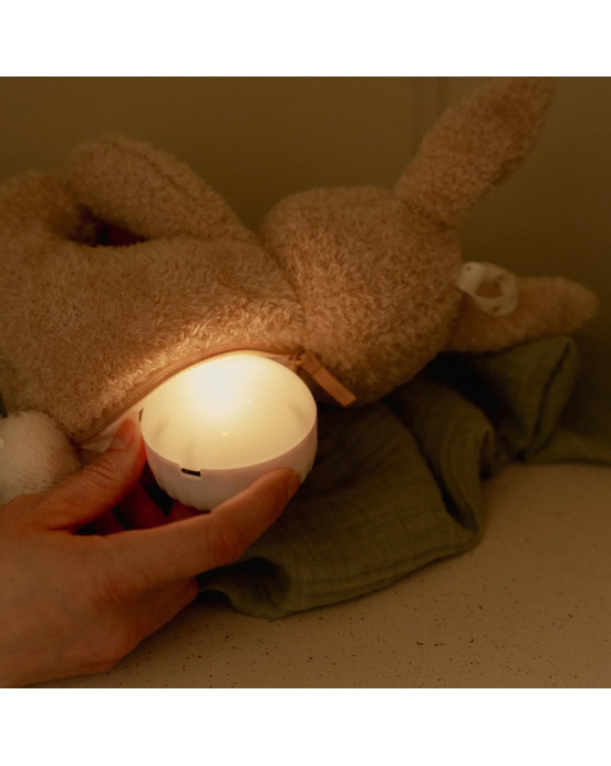 LITTLE DUTCH. Υφασμάτινο κουνελάκι με φωτισμό, λευκούς ήχους & μουσική - επαναφορτιζόμενο