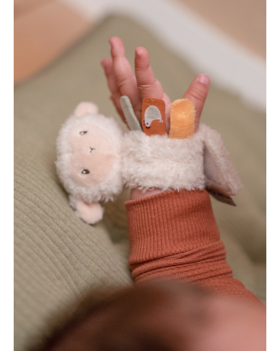 LITTLE DUTCH. Υφασμάτινο βραχιολάκι-κουδουνίστρα Little Farm