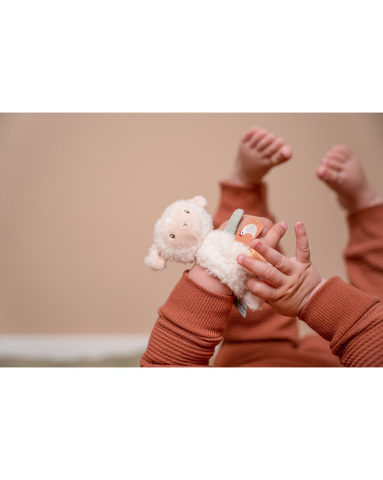 LITTLE DUTCH. Υφασμάτινο βραχιολάκι-κουδουνίστρα Little Farm