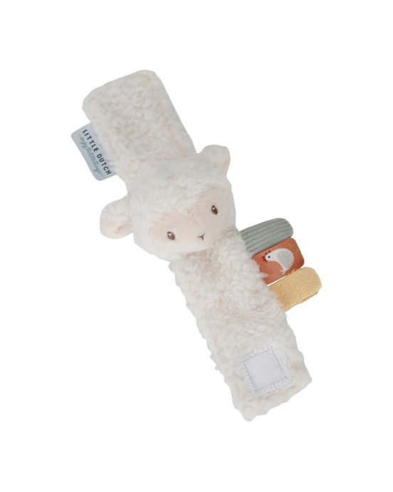 LITTLE DUTCH. Υφασμάτινο βραχιολάκι-κουδουνίστρα Little Farm