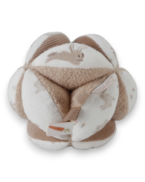 LITTLE DUTCH. Υφασμάτινη μπάλα με χειρολαβές Baby Bunny FSC