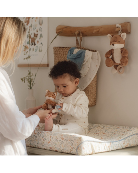 LITTLE DUTCH. Υφασμάτινη κουδουνίστρα αλεπού με κρίκο Forest Friends GRS