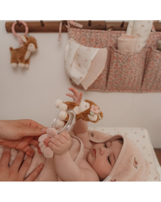 LITTLE DUTCH. Υφασμάτινη κουδουνίστρα ελαφάκι με κρίκο Fairy Garden GRS