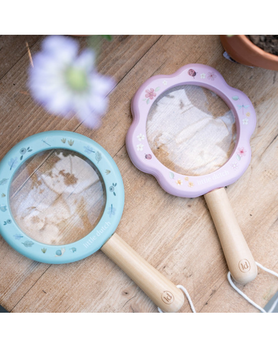 LITTLE DUTCH. Ξύλινος μεγεθυντικός φακός Forest Friends FSC