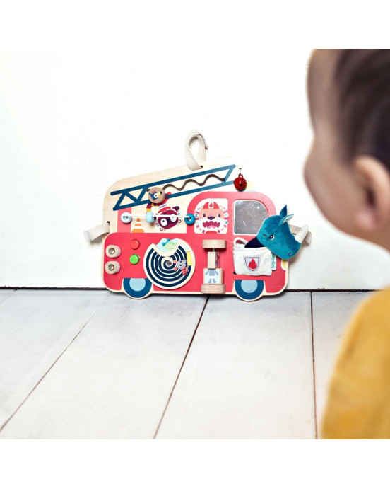 LILLIPUTIENS- Ξύλινο ταμπλό δραστηριοτήτων Πυροσβεστικό όχημα