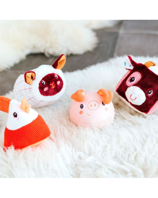 LILLIPUTIENS- Σετ 4 σχημάτων με ήχους Ζώα της φάρμας