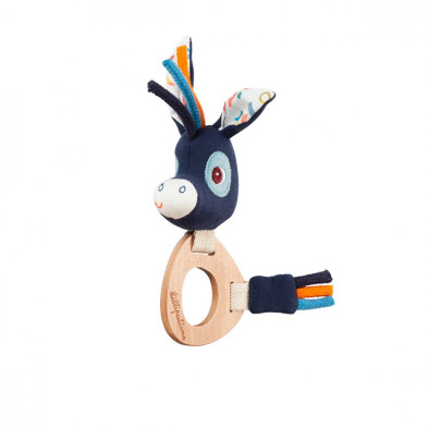 LILLIPUTIENS- Υφασμάτινη κουδουνίστρα με ξύλινο κρίκο Ignace