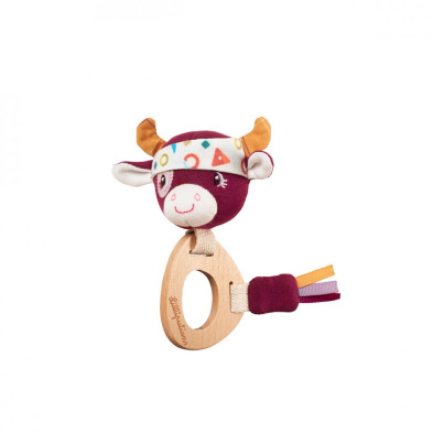 LILLIPUTIENS- Υφασμάτινη κουδουνίστρα με ξύλινο κρίκο Rosalie