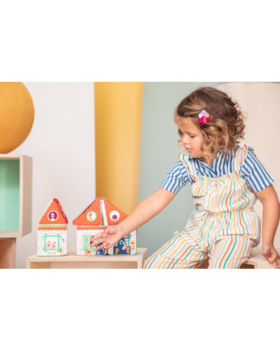 LILLIPUTIENS. Υφασμάτινοι κύβοι δραστηριοτήτων Φάρμα