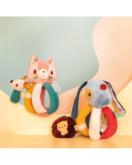 LILLIPUTIENS. Υφασμάτινη κουδουνίστρα με λαβές Jules