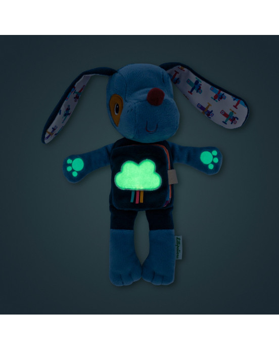 LILLIPUTIENS. Υφασμάτινο σκυλάκι που φωσφορίζει με βιβλιαράκι Jules