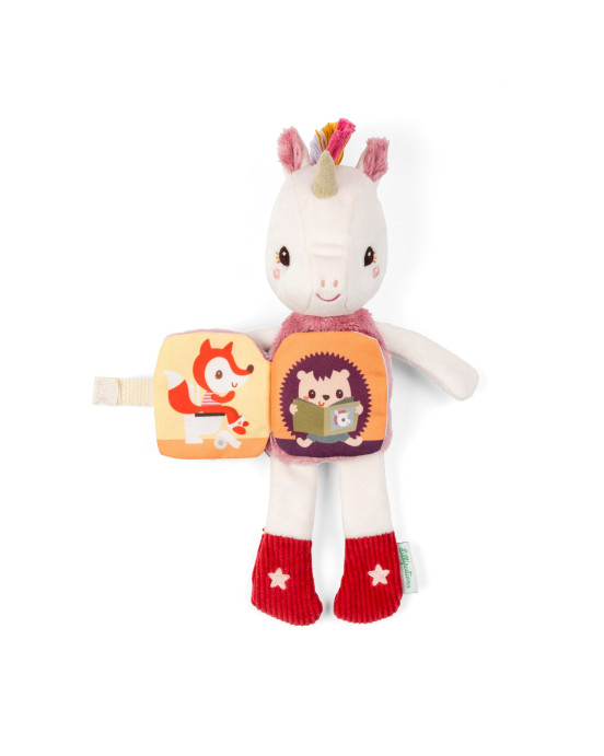 LILLIPUTIENS. Υφασμάτινος μονόκερος που φωσφορίζει με βιβλιαράκι Lena