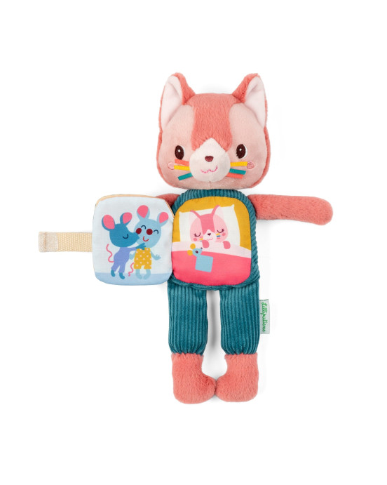 LILLIPUTIENS. Υφασμάτινη γατούλα που φωσφορίζει με βιβλιαράκι Jeanne