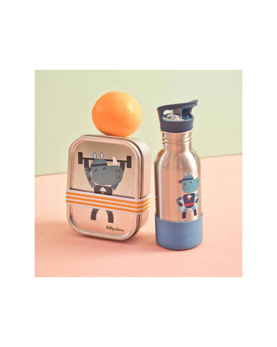 LILLIPUTIENS- Ανοξείδωτο φαγητοδοχείο με ελαστικό ιμάντα Super Marius