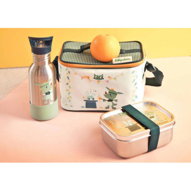 LILLIPUTIENS- Ανοξείδωτο φαγητοδοχείο με ελαστικό ιμάντα Magic Joe