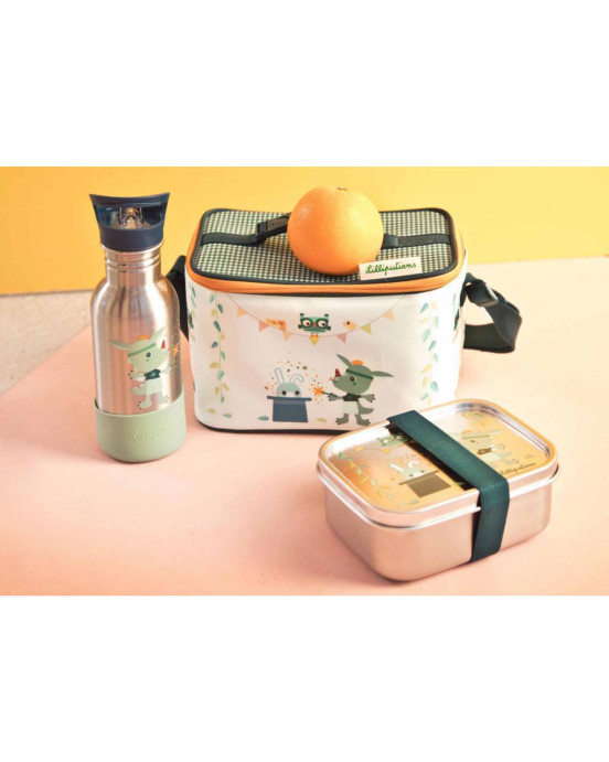 LILLIPUTIENS- Ανοξείδωτο φαγητοδοχείο με ελαστικό ιμάντα Magic Joe