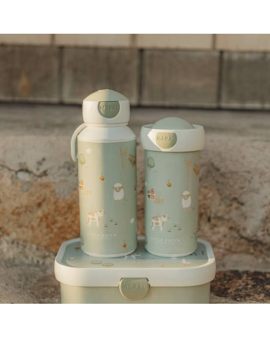 LITTLE DUTCH. Μπουκάλι με pop-up στόμιο 400ml - Little Farm