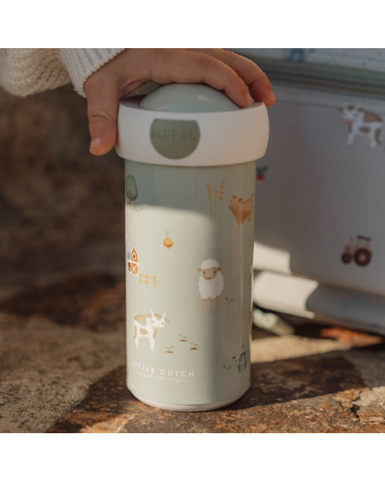 LITTLE DUTCH. Στεγανό ποτήρι με καπάκι 300ml Little Farm