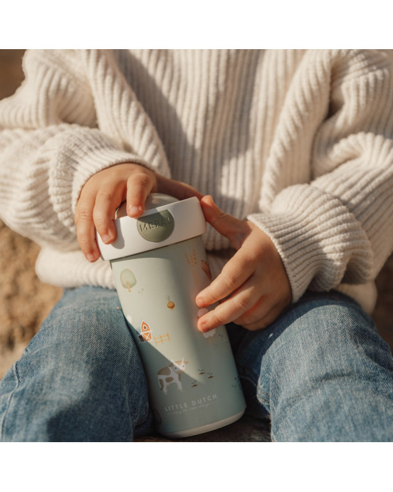 LITTLE DUTCH. Στεγανό ποτήρι με καπάκι 300ml Little Farm