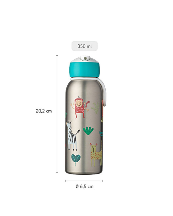 LITTLE DUTCH. Ανοξείδωτο μπουκάλι - θερμός flip-up campus 350 ml - Fairy Wonders