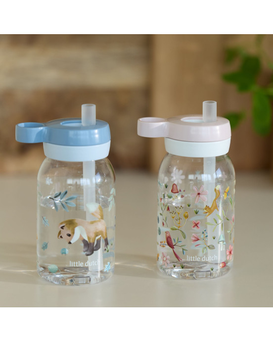 LITTLE DUTCH. Μπουκάλι με καλαμάκι campus 450 ml - Forest Friends