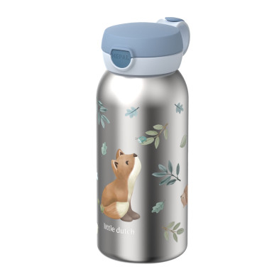 LITTLE DUTCH. Ανοξείδωτο μπουκάλι - θερμός flip-up campus 500 ml - Forest Friends